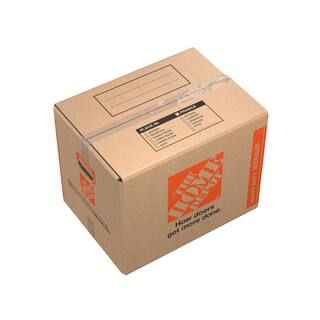 The Home Depot 21 in. L x 15 in. W x 16 in. D Heavy-Duty Medium Moving Box with Handles HDMBX - T... | The Home Depot