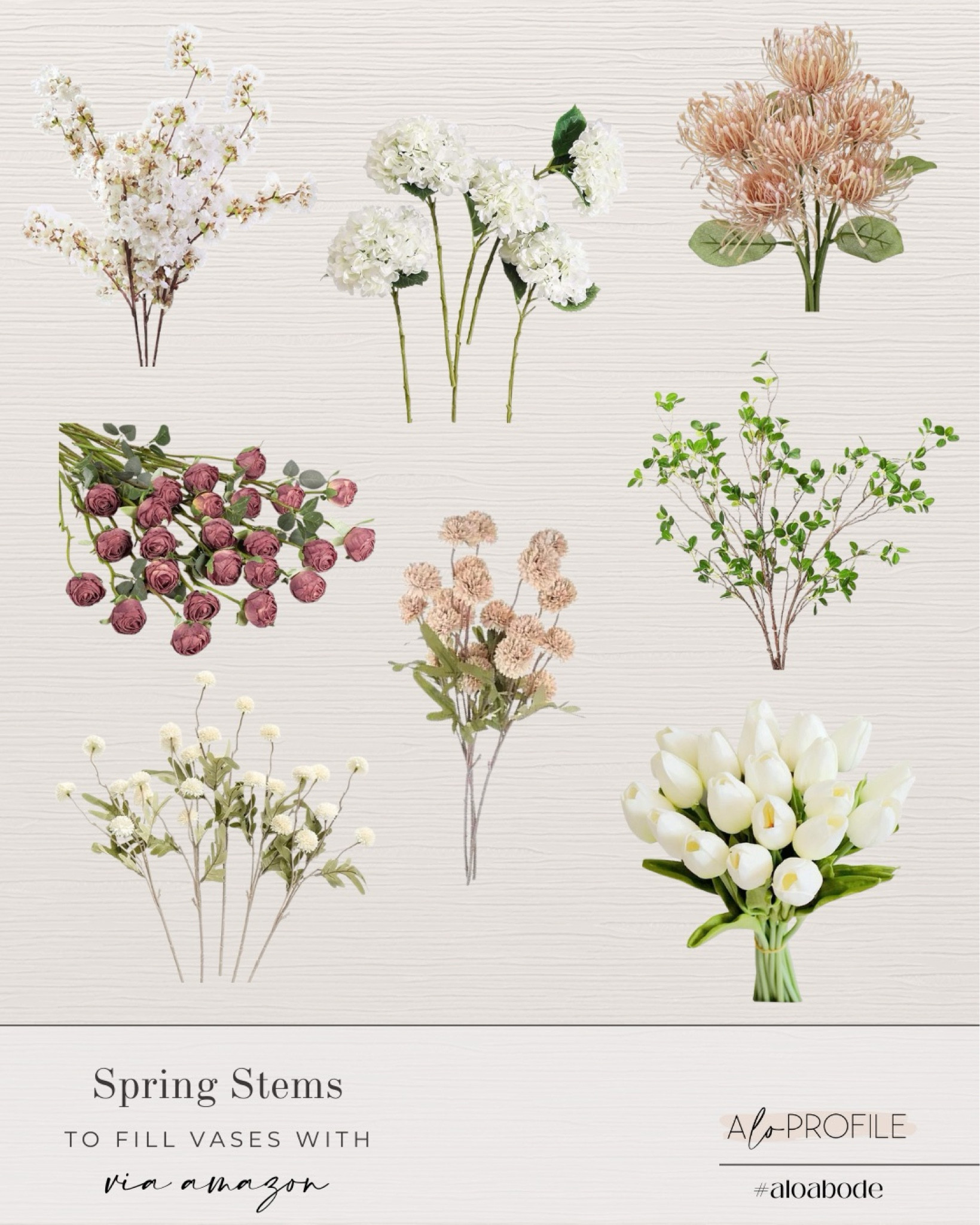 Spring Stems via Amazon // Amazon finds, Amazon home, Amazon home decor, artificial stems, spring decor, spring home decor, floral decor, patio decor, Amazon prime deals