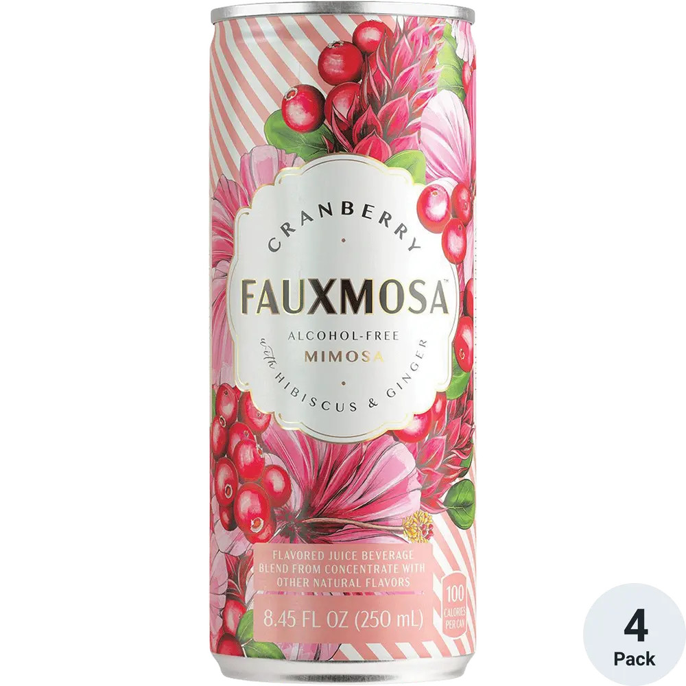 Fauxmosa Cranberry Hibiscus & Ginger Non-Alcoholic Mimosa | Total Wine