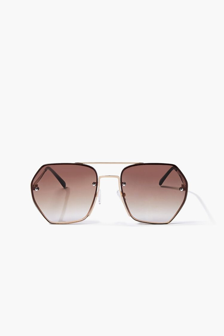 Aviator Geo Metal Sunglasses | Forever 21 (US)