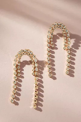 Crystal U-Drop Earrings | Anthropologie (US)