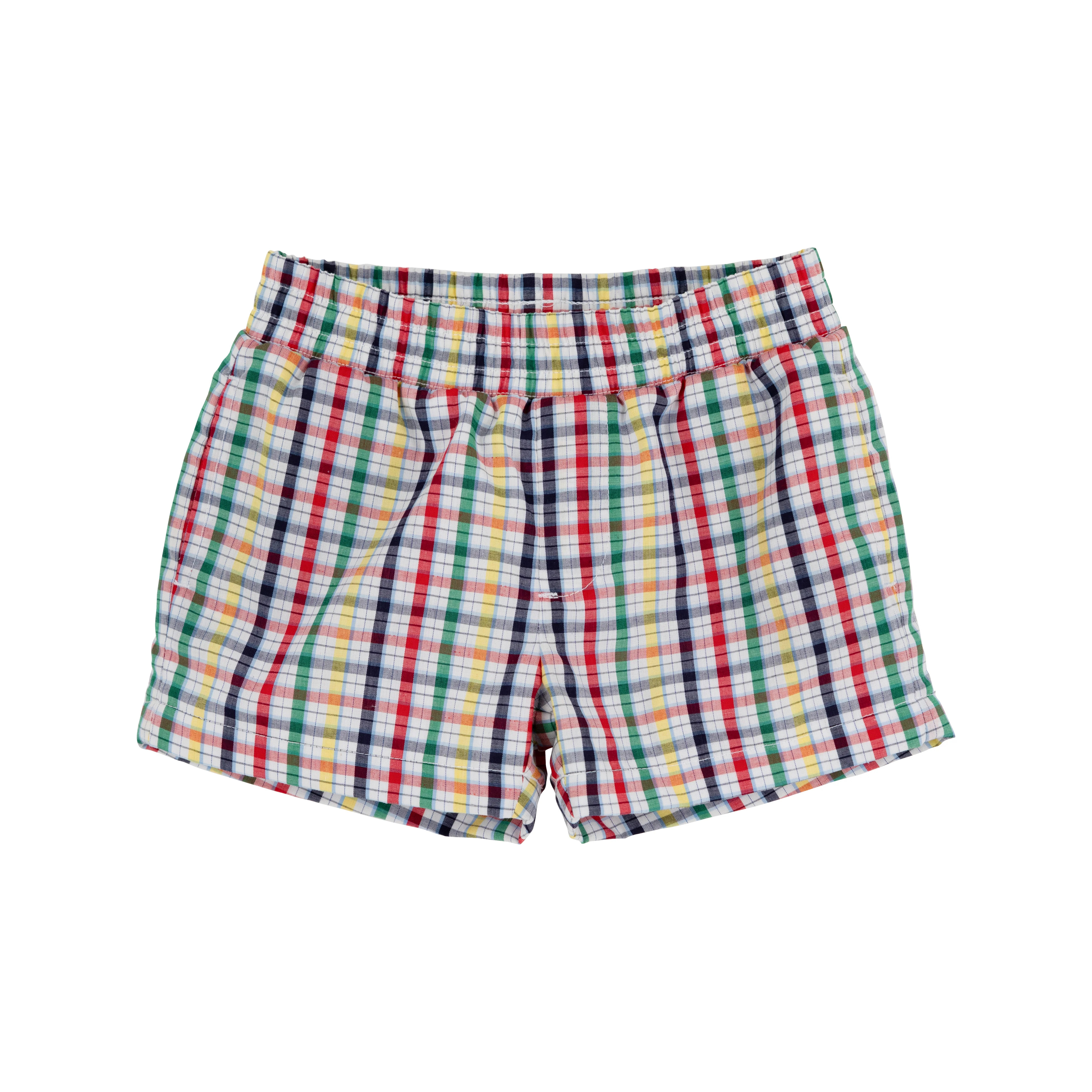 Sheffield Shorts - Potomac Plaid with Richmond Red Stork | The Beaufort Bonnet Company