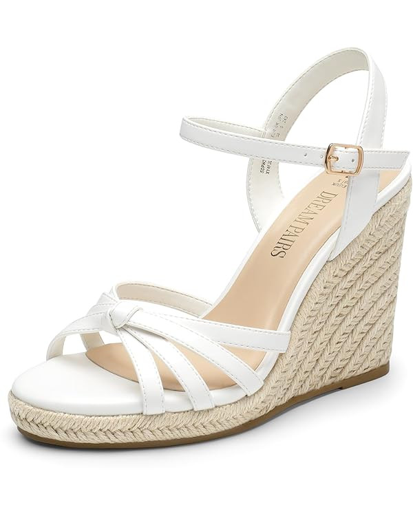 DREAM PAIRS Women's Espadrille Wedge Sandals Platform Strappy Open Toe Ankle Strap Dressy Sandals... | Amazon (CA)
