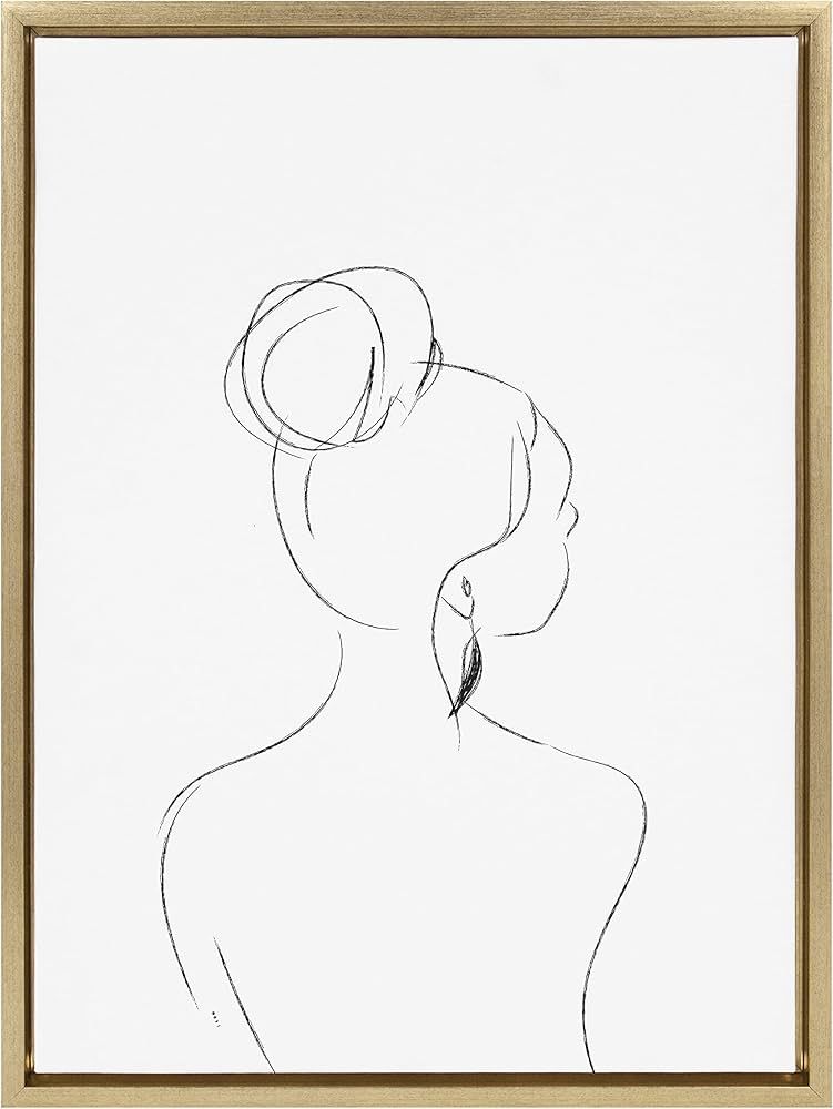 Kate and Laurel Sylvie Minimalist Woman 2 Framed Canvas Wall Art by Teju Reval of SnazzyHues, 18x... | Amazon (US)