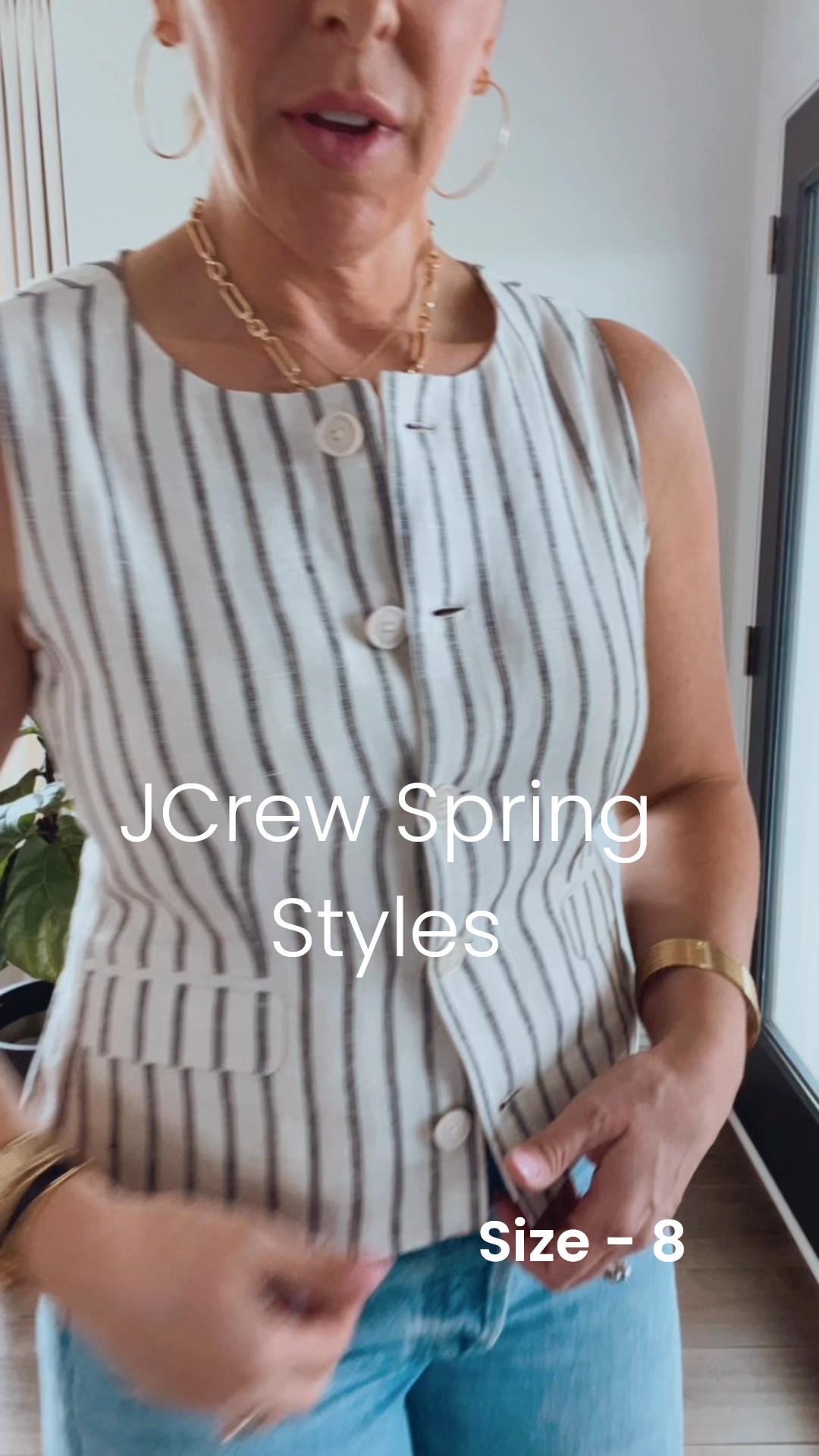 Spring Outfit
Vest
JCrew
Stripes
Linen
Chic style
Neutral style Ayla jeans 



#LTKStyleTip #LTKOver40