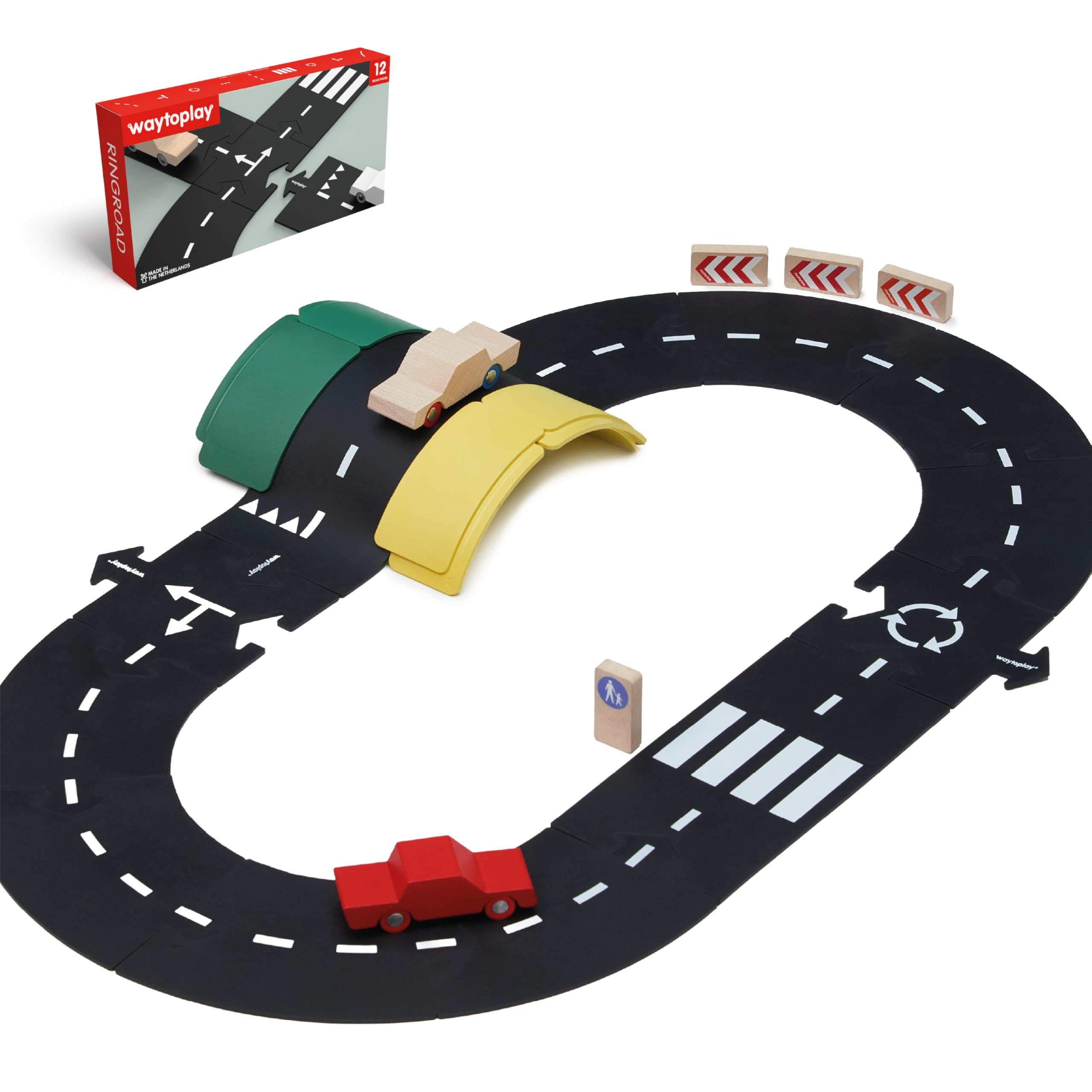 Waytoplay Ringroad, 12 Piece Circuit for Toy Cars - Flexible, Indestructible, and Waterproof - Mo... | Amazon (US)