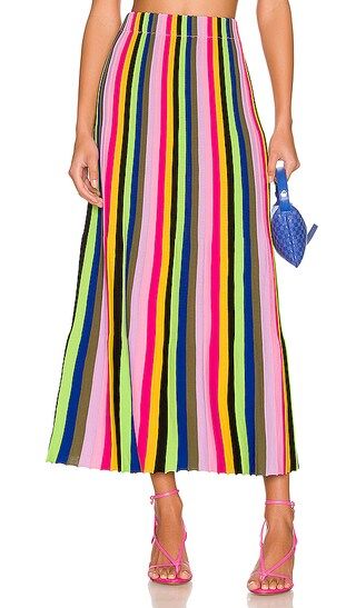 Annika Knit Skirt in Vibrant Colorful Stripe | Revolve Clothing (Global)