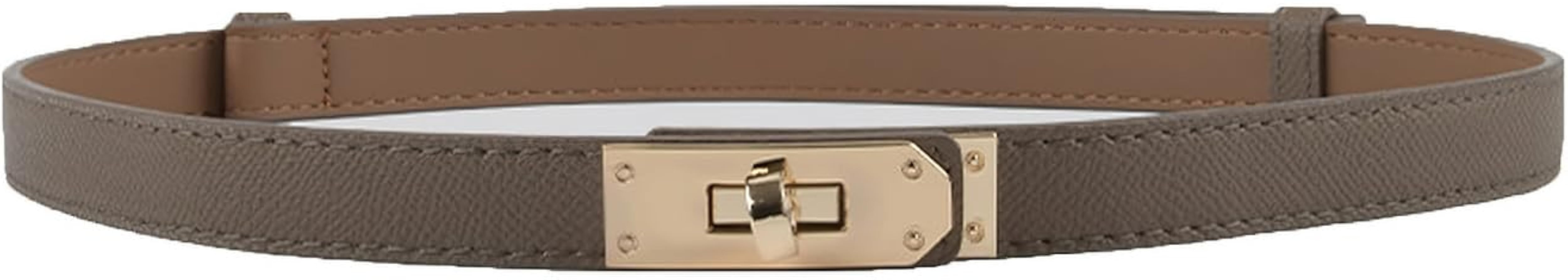 FENLDY Adjustable Thin Belts For Womens Skinny Belts For Dresses Womens Solid Color Alloy Turn Lo... | Amazon (US)