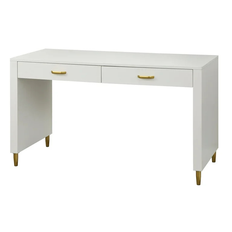 TMS Dixie 2-Drawer Desk, White | Walmart (US)