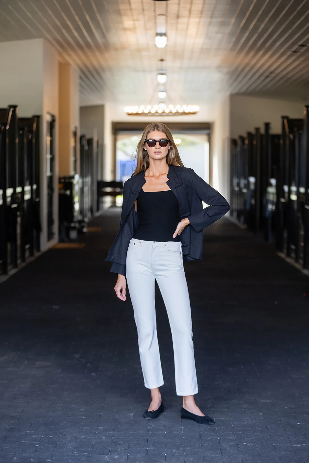 Mandarin Jacket Linen - Noir | Julia Amory