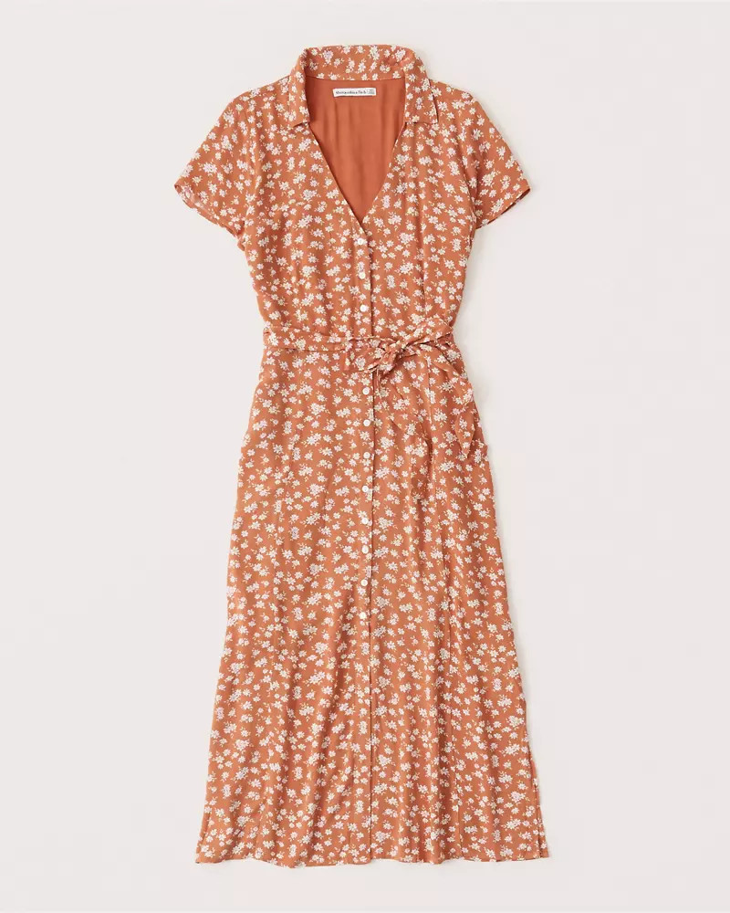 Midi Shirt Dress | Abercrombie & Fitch (US)