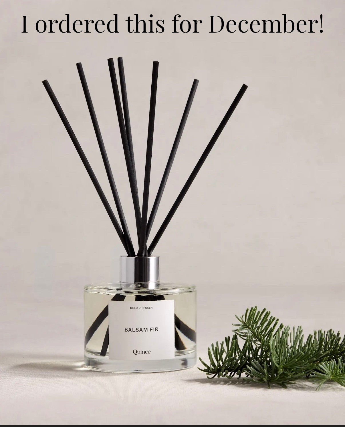 I grabbed this balsam fir diffuser on sale for December from @Quince .