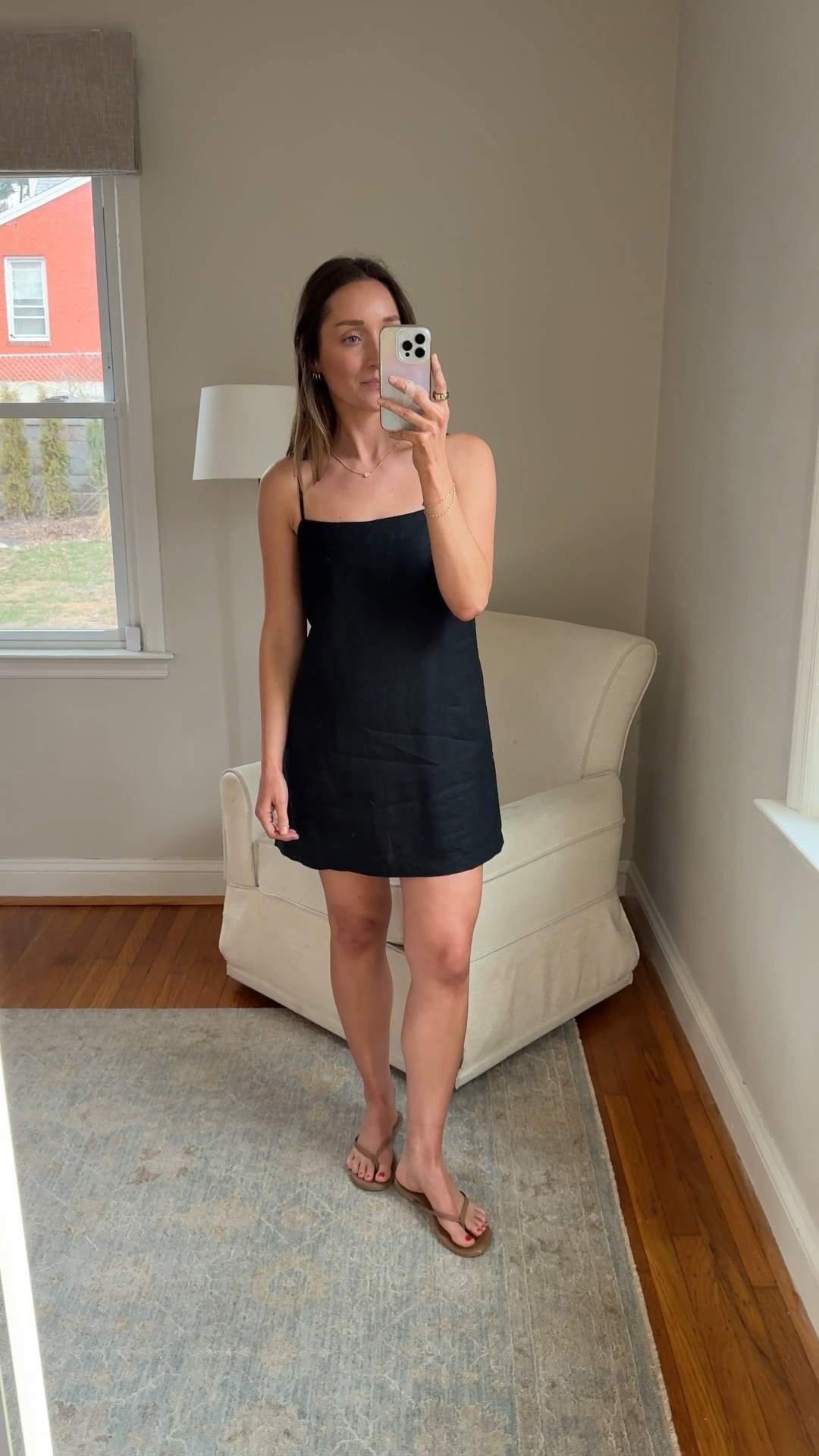 It’s a skort dress! This runs short. I’m 5’3” and it’s definitely mini but I love this for July and August when it’s hot. Wearing an XS. 