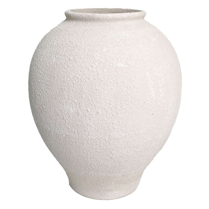 White Ceramic Vase, 8" | At Home