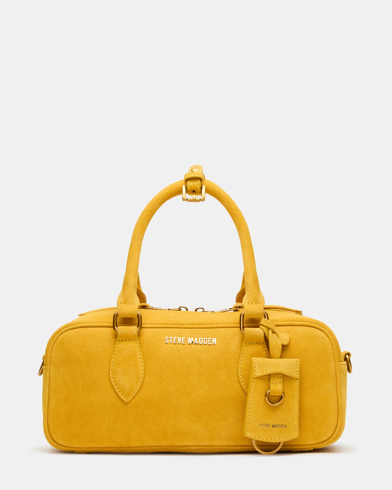 MERIT Bag Mustard Suede Top-Handle Satchel Crossbody Handbag | Steve Madden (US)