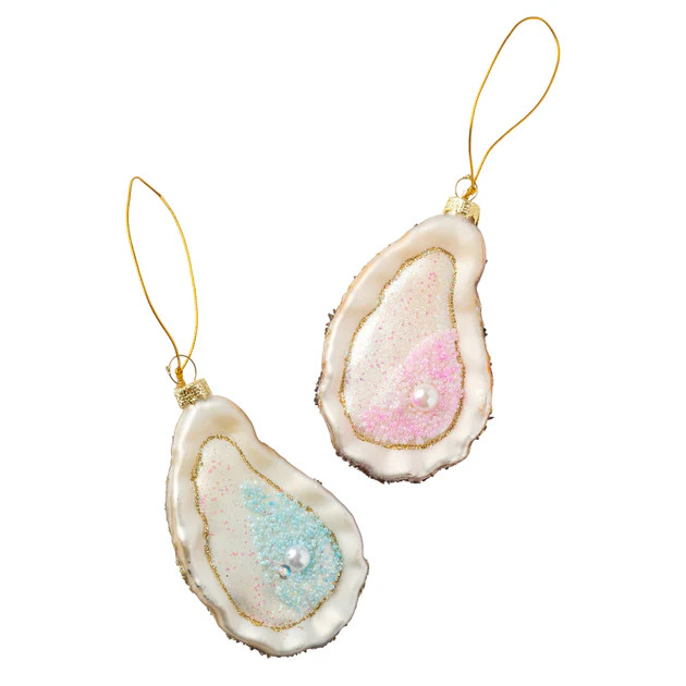 The World is Your Oyster Ornament - Set of 2 | Cailini Coastal