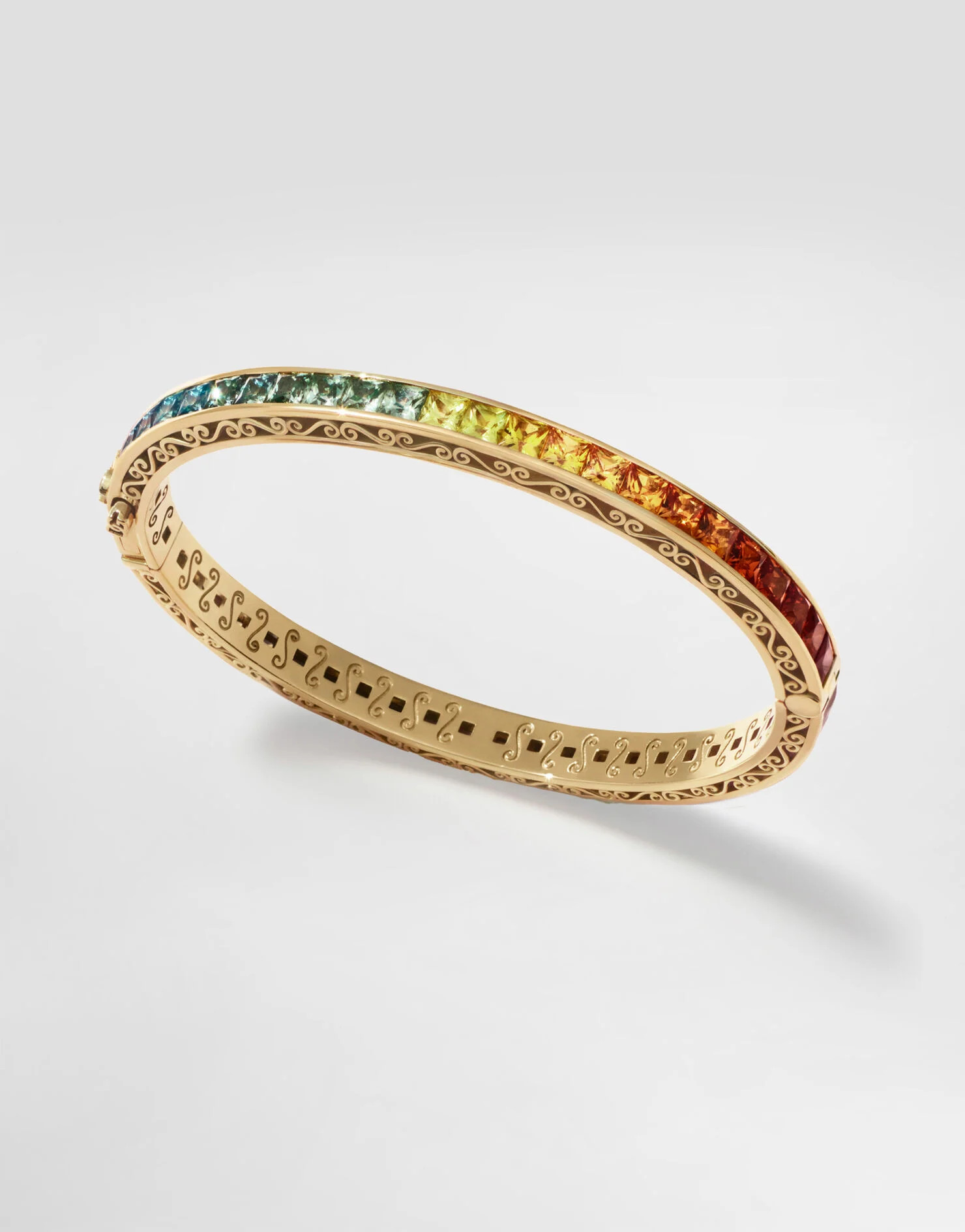 Rainbow Bracelet 18 carat yellow gold and multicolored sapphires | Dolce & Gabbana US