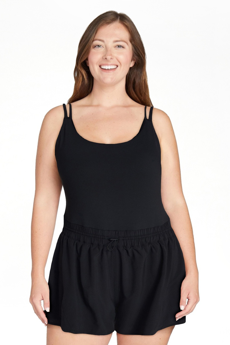Avia Women's Clinched Waist Romper, Sizes XS-4X | Walmart (US)
