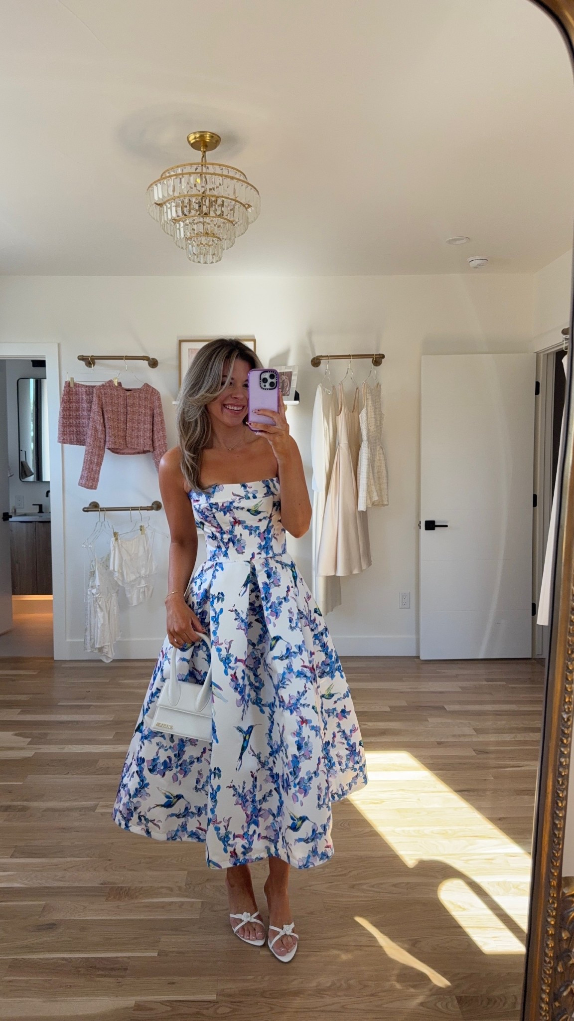 Blue floral strapless wedding guest dress spring formal event dress special occasion dress

Wearing my usual small/2

Electric picks code: emerson20 
Loving tan code: emersonlt

#LTKWedding #LTKParties #LTKSeasonal