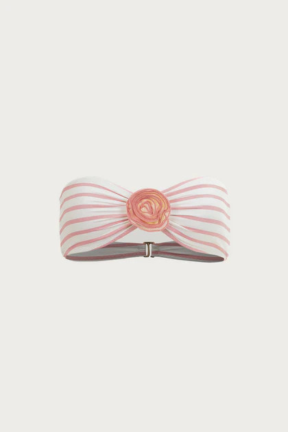 Rose Bandeau Top (Pink Stripe) | SAME