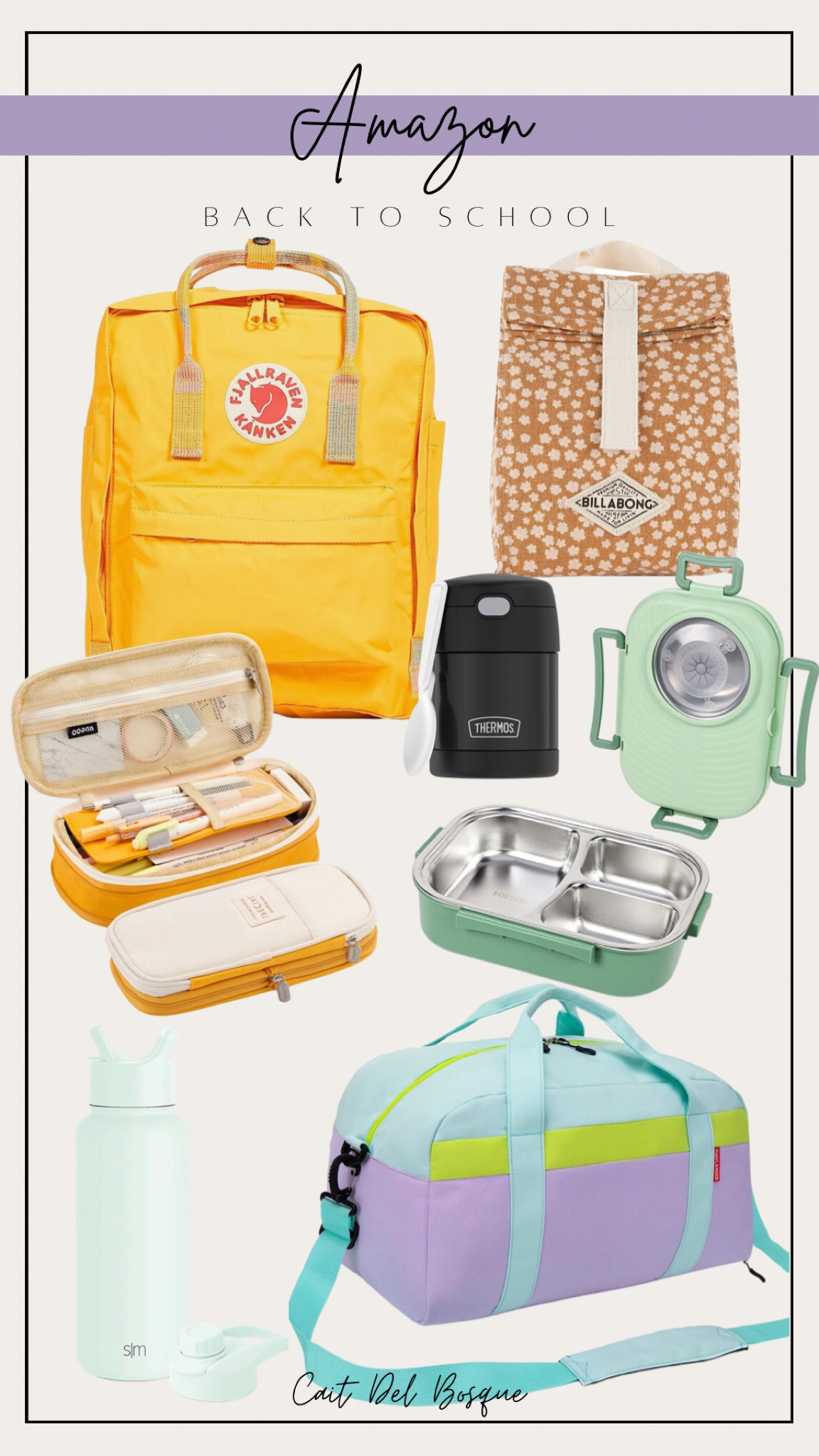 Amazon Back to School Finds! 🍎✏️✂️

We have a big 5th grader this year! Getting the kids out in the crowds to shop store to store for back to school goodies sounds absolutely dreadful! @amazon is a lifesaver! 

#backtoschool #backpack #lunchbox #stainlesssteelbento #bentobox #thermos #pencilpouch #gymbag #duffelbag #simplemodern #billabong #fjallraven #amazon #amazonfinds #amazonschool #schoolsupplies

#LTKfamily #LTKBacktoSchool #LTKkids