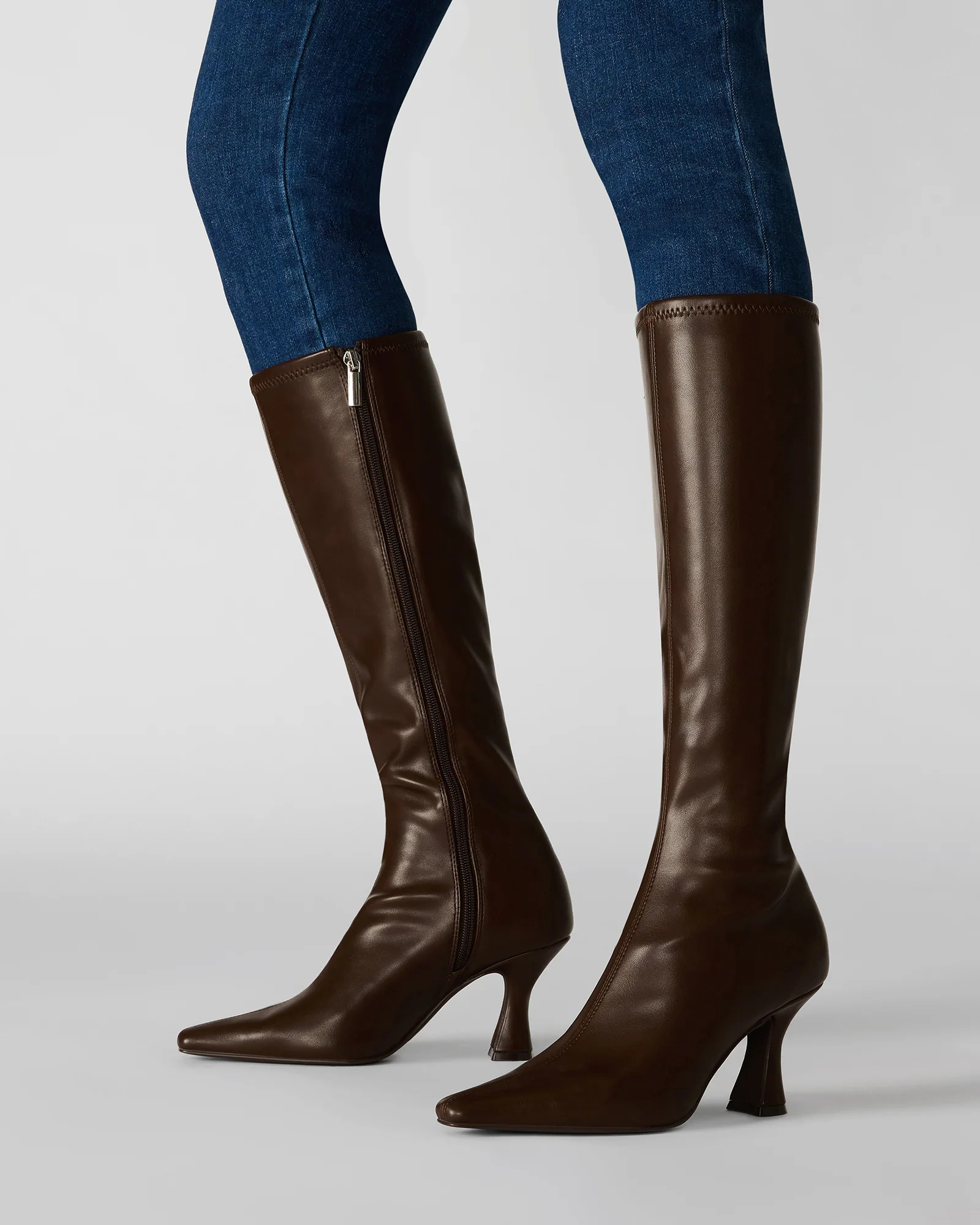 NOTTA Brown Pointed-Toe Knee-High Women's Boots | Steve Madden (US)