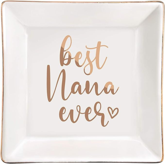 ElegantPark Grandma Gifts for Birthday Ring Dish Best Nana Gifts for Mother's Day Thanksgiving Da... | Amazon (US)