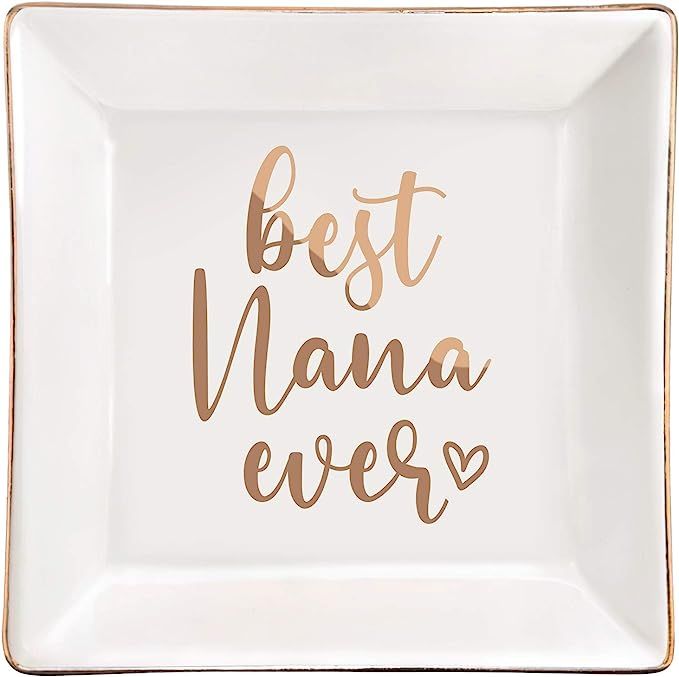 ElegantPark Grandma Gifts for Birthday Ring Dish Best Nana Gifts for Mother's Day Thanksgiving Da... | Amazon (US)