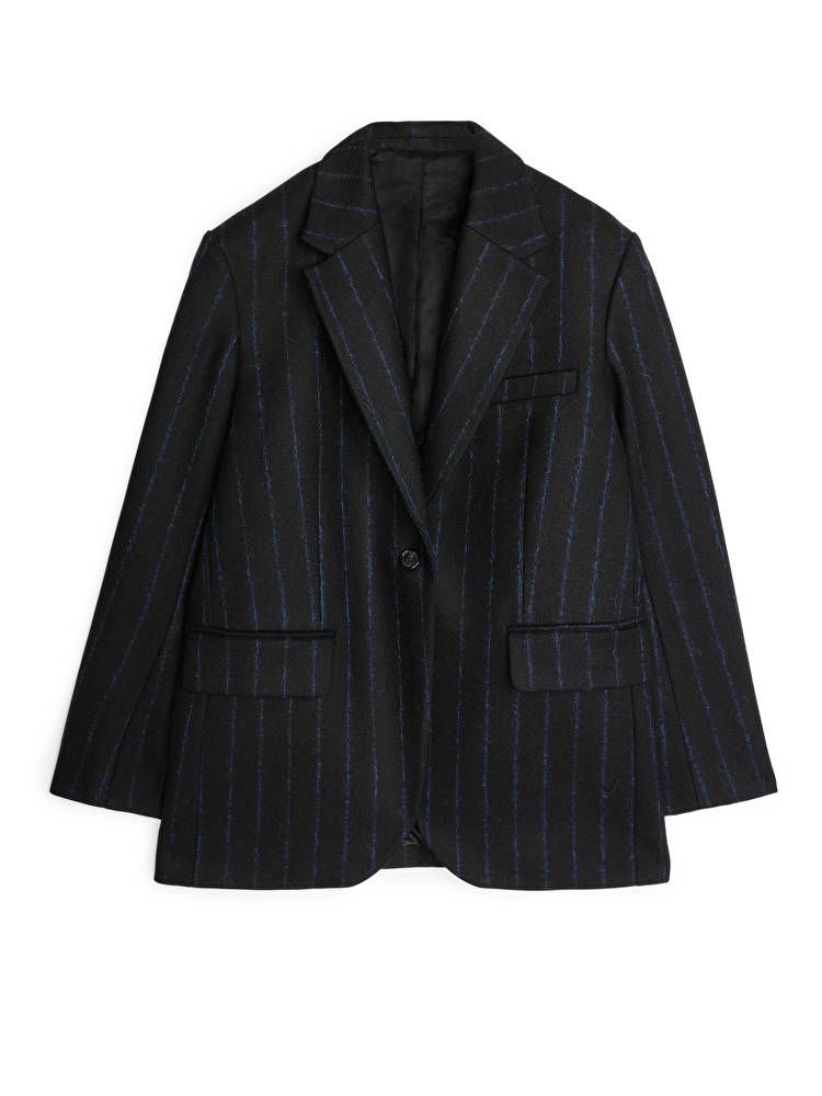 Pinstripe Melton Wool Blazer | ARKET