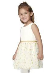 Baby And Toddler Girls Christmas Sleeveless Glitter Star Print Knit To Woven Dress | The Children... | The Children's Place