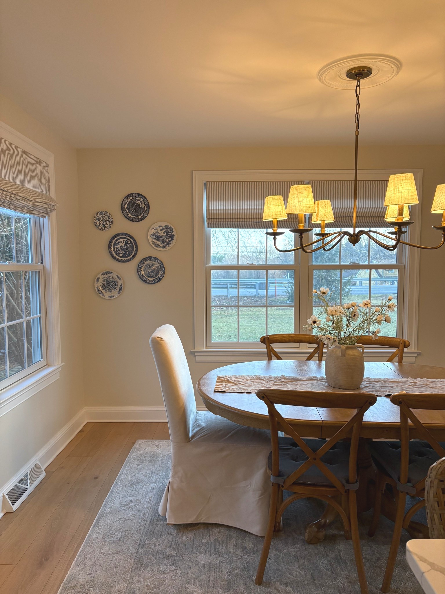 My new striped Roman shades from TWO PAGES make my dining room feel finished 🤍 I got the color “Thyme” and it’s a subtle green stripe! 

#LTKvlog #LTKdayinmylife #LTKHome