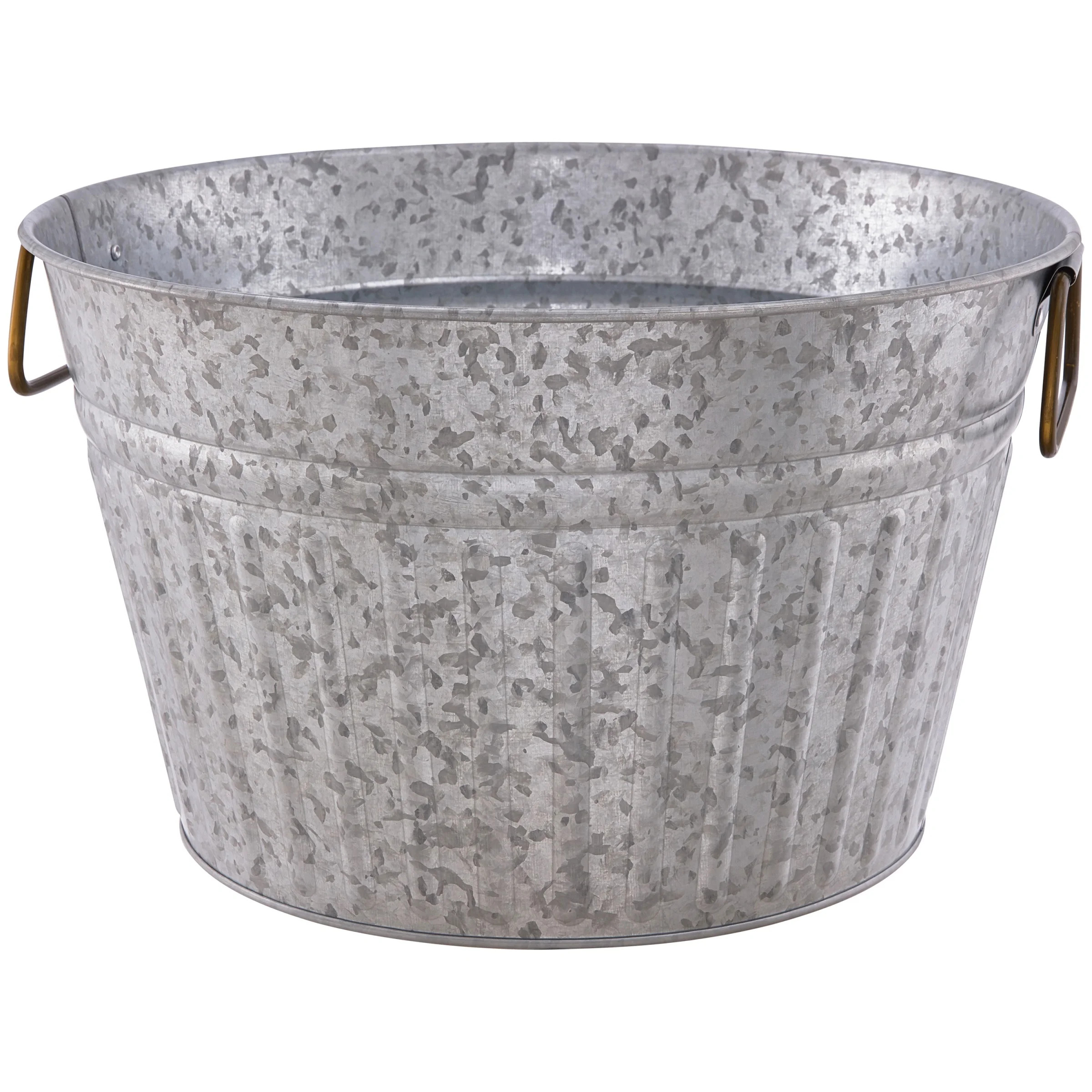 Better Homes & Gardens - Round Galvanized Tub BH28-056-099-46, 15.0 in L x 15.0 in W | Walmart (US)
