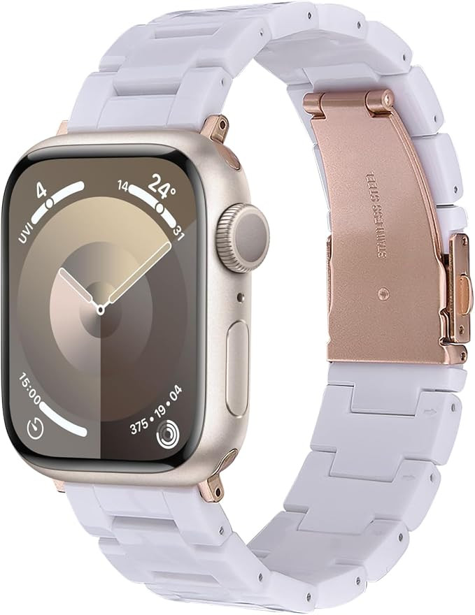 V-MORO Resin Band Compatible with Apple Watch Bands Series 9/8/7 41mm 40mm 38mm iWatch 6/5/4/3/2/... | Amazon (US)