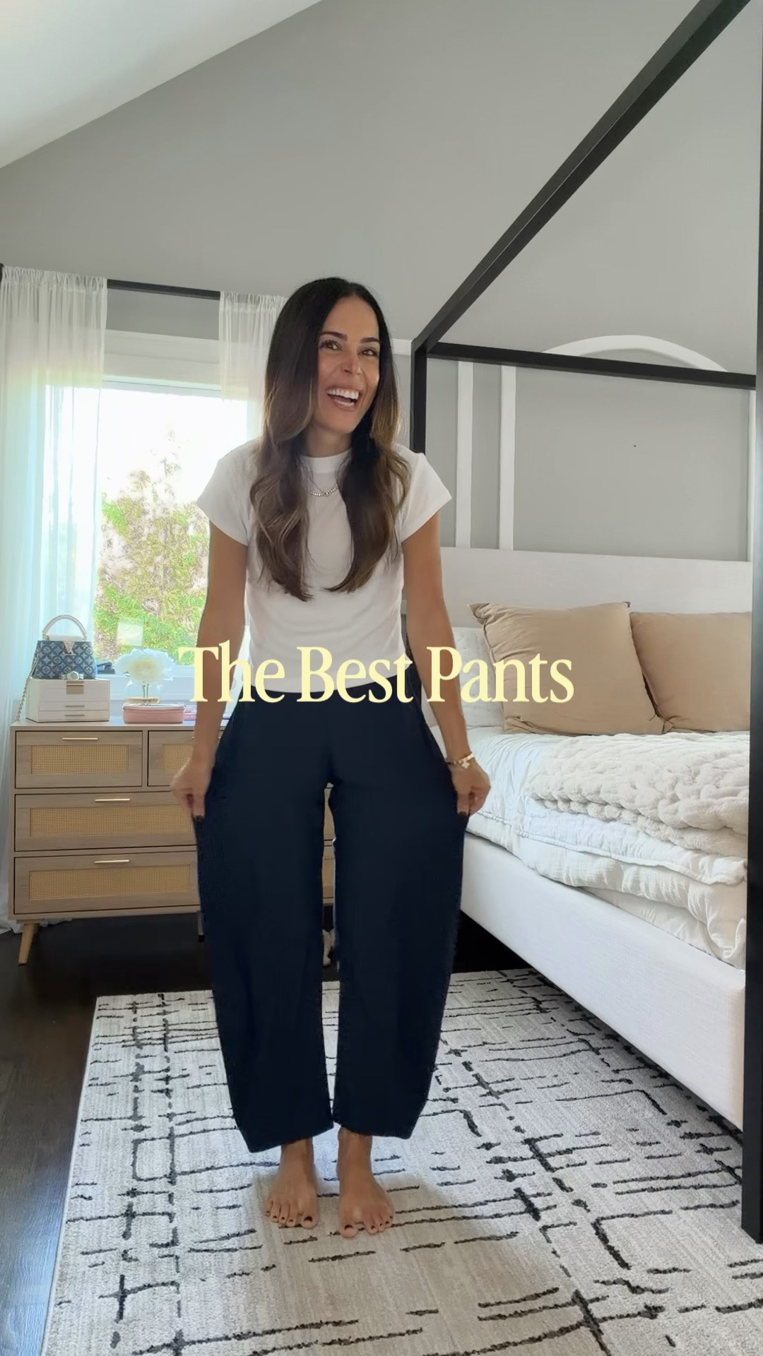 I choose these $32 pants over the $250 pair every time! They’re the perfect wear anywhere pants 🙌🏻 
💌type “NEED” and I’ll send the details
🔗