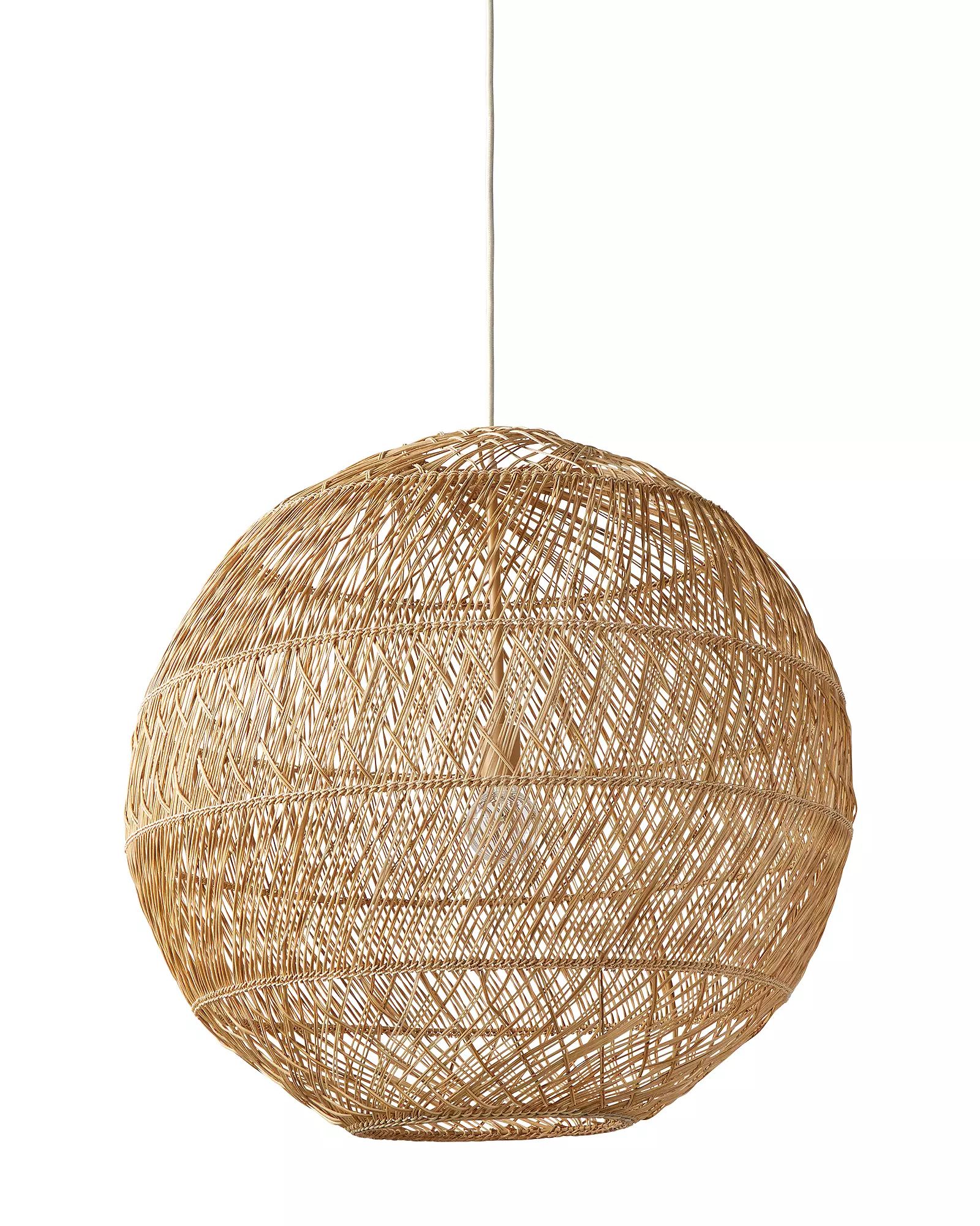Headlands Rattan Round Pendant | Serena and Lily