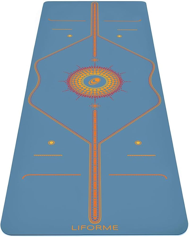 Liforme Printed Yoga Mat Collection - Free Yoga Bag Included - Patented Alignment System, Warrior... | Amazon (US)