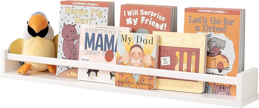 TREOAKWIS Nursery Shelves, Natural Wood Nursery Floating Shelves for Wall Mounted, Wall Bookshelf... | Amazon (US)