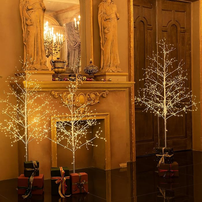 LIGHTSHARE Christmas Tree Combo Kit - Starlit Tree Collection with Angel Lights, 4 feet 5 feet an... | Amazon (US)