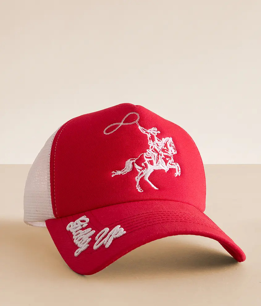 Giddy Up Cowboy Trucker HatWorn/WestPrice $34.99What do you want to know about this product?Ask ... | Buckle