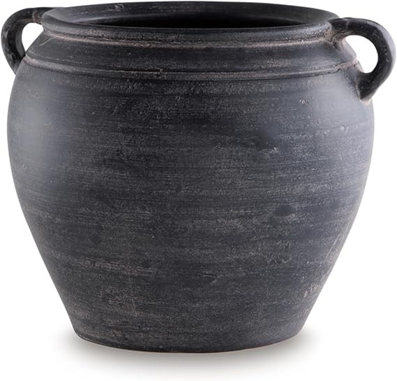 Signature Design by Ashley Meadie Casual Indoor Distressed Terra Cotta Vase with Wide Mouth and H... | Amazon (US)
