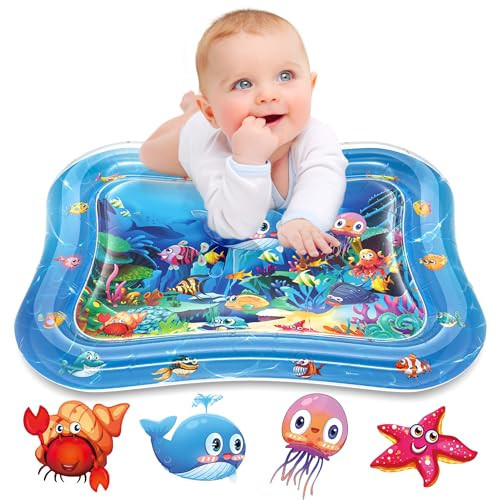 Infinno Inflatable Tummy Time Mat Premium Baby Water Play Mat for Infants and Toddlers Baby Toys for 3 to 24 Months, Strengthen Your Baby's Muscles, Portable | Amazon (US)