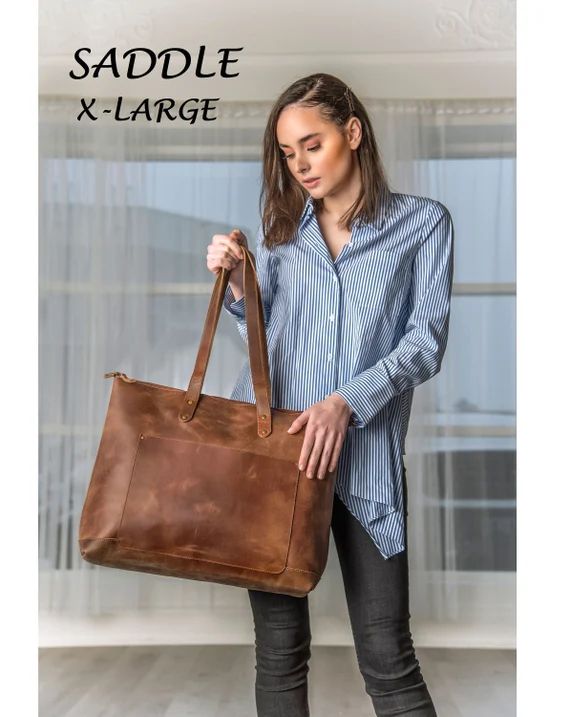 Women's Leather Tote Bag Personalized Leather Handbag | Etsy | Etsy (US)