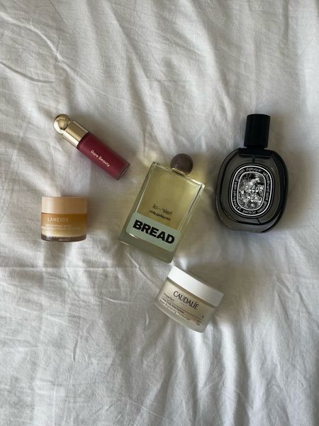 5 beauty products ive been loving recently🫶🏼 rare beauty cream blush, laneige sleep lip mask, bread hair oil, dipstique fleur de peau perfume, caudalie face cream, space nk #LTKxSpaceNK

#LTKeurope #LTKbeauty #LTKGiftGuide