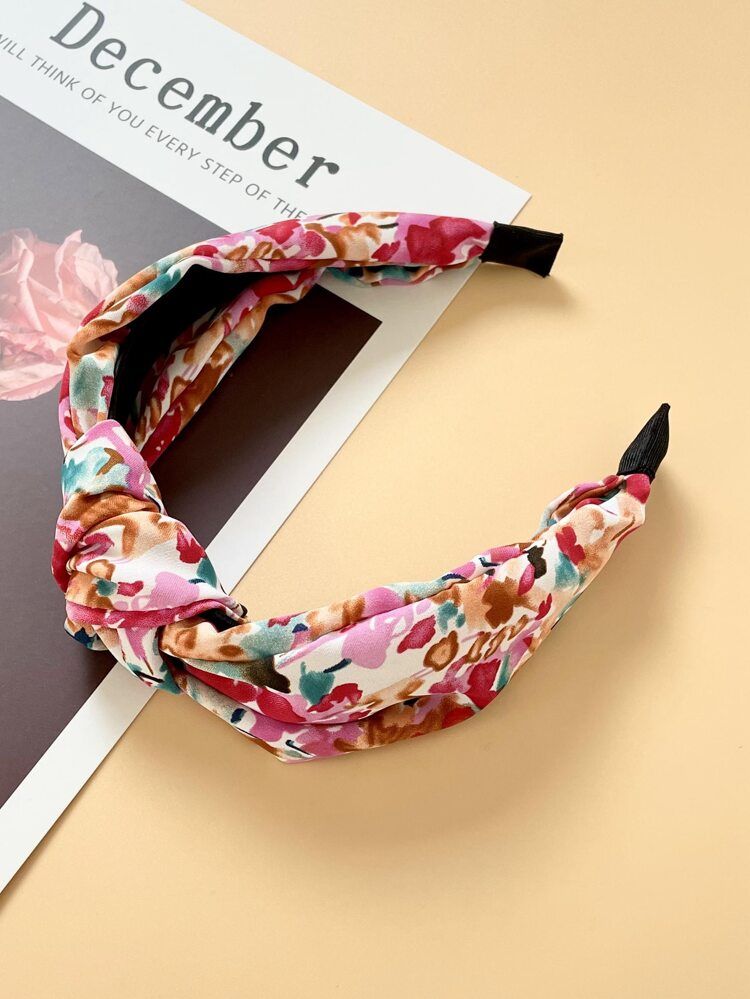 Floral Print Knot Decor Headband | SHEIN