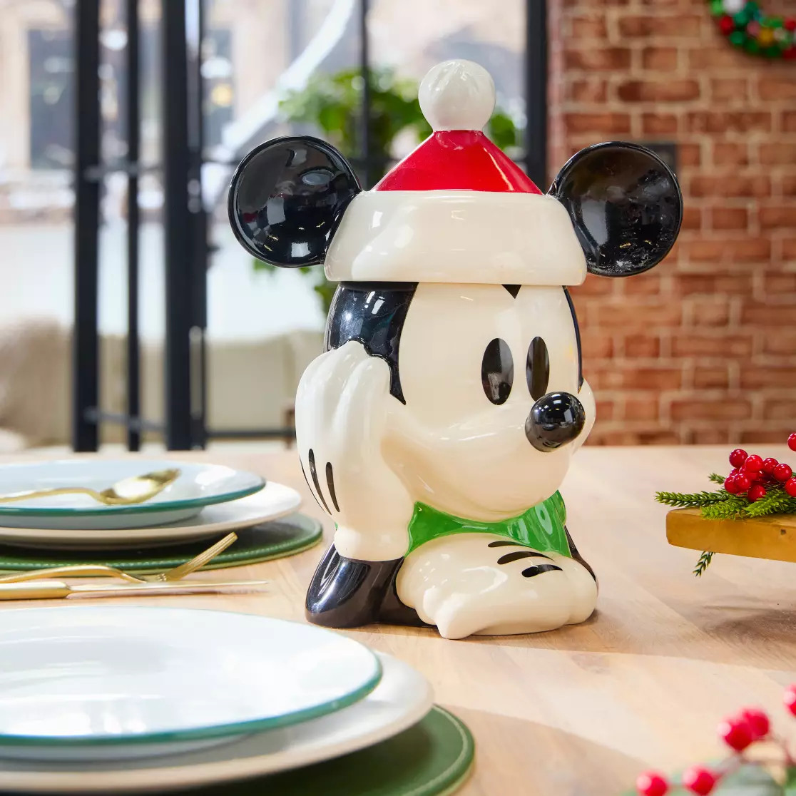 Santa Mickey Mouse Cookie Jar | Disney Store