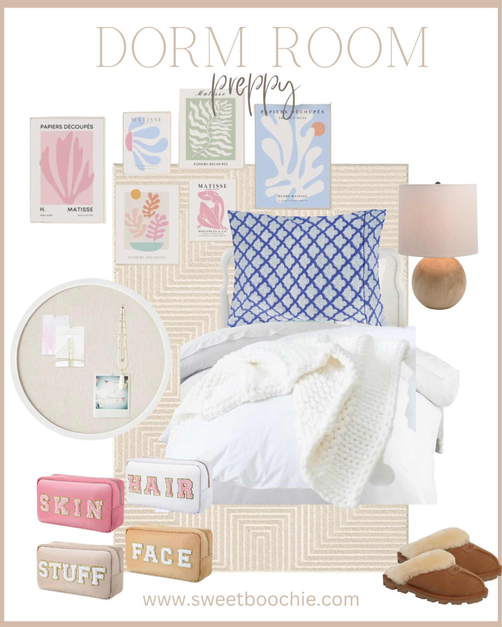 Preppy college dorm room decor. 

College dorm room, beachy dorm room, preppy style

#LTKFind #LTKhome #LTKstyletip