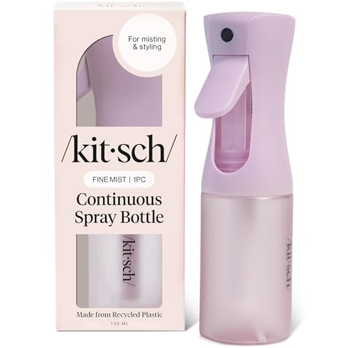 Kitsch Spray Bottle for Hair - Continuous Water Mister with Ultra Fine Mist for Hairstyling, Barbers, Salons, Cleaning, Plants, Versatile Spray Bottles - Made from Recycled Plastic - Sheer Violet, 5oz | Amazon (US)