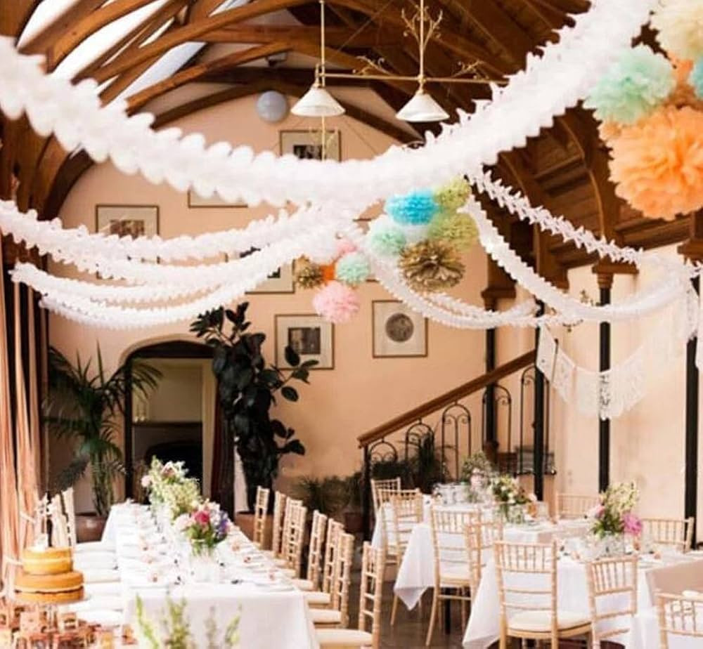MerryNine Party Streamers 6pcs, 11.81 Feet/3.6 M Each Reusable Four-Leaf Clover Paper Flower Garl... | Amazon (US)