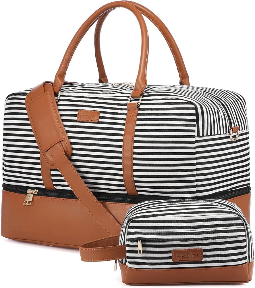 MISSNINE Weekender Bag for Women, Canvas Travel