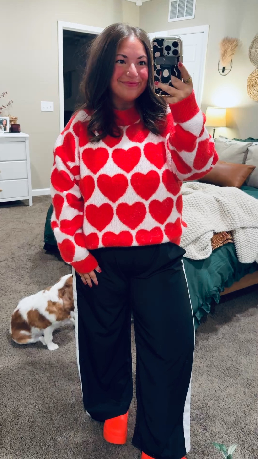 Easy, comfy, and super festive ❤️ This heart sweater is a simple go-to for February.

platform crocs: fit oversized // wearing a 2
pants: fit true to size // wearing a large
sweater: fits slim, otherwise true to size // wearing an XL 

 

#LTKValentine #LTKSeasonal #LTKMidsize